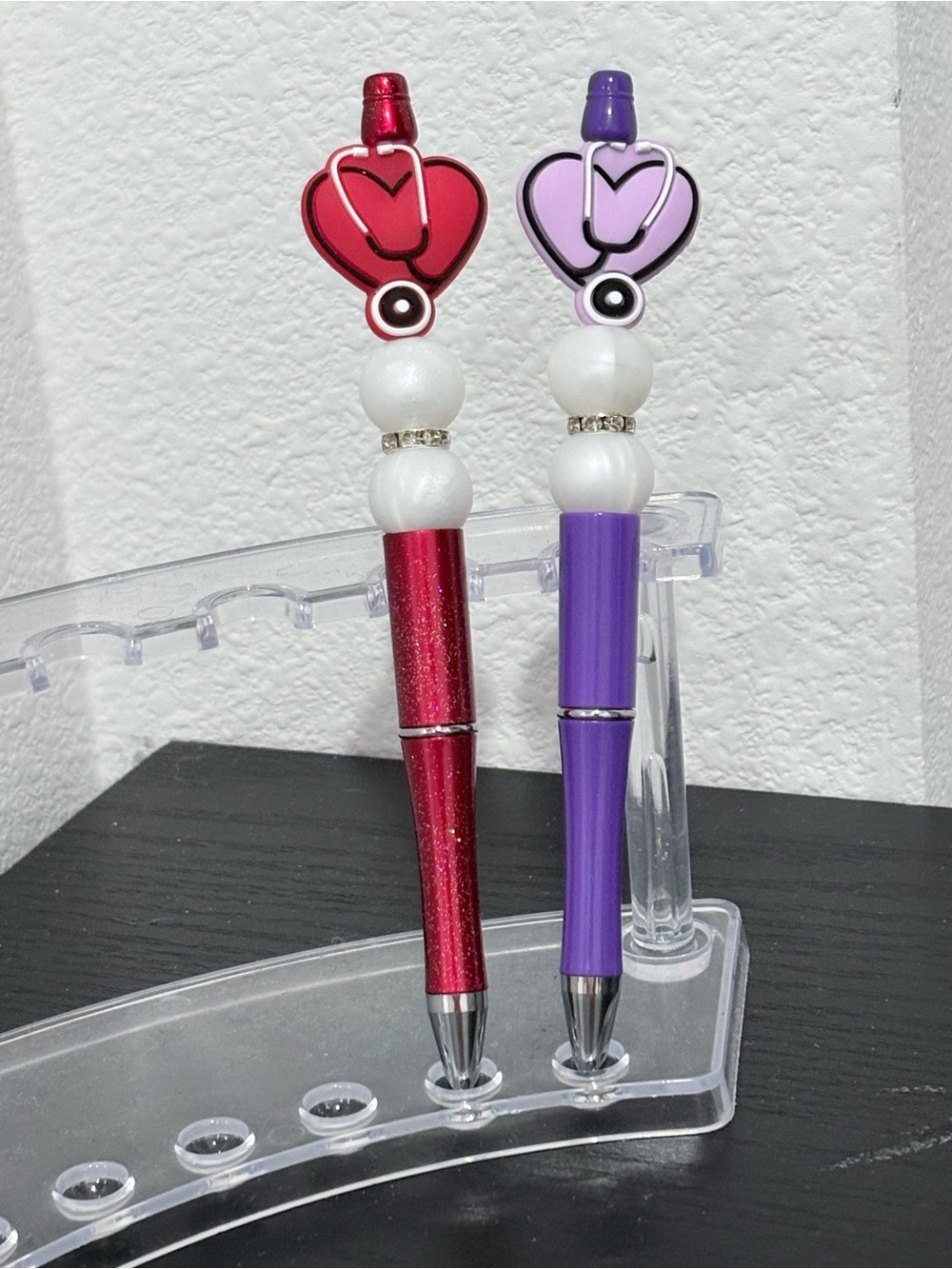 Handcrafted nurse beaded pens